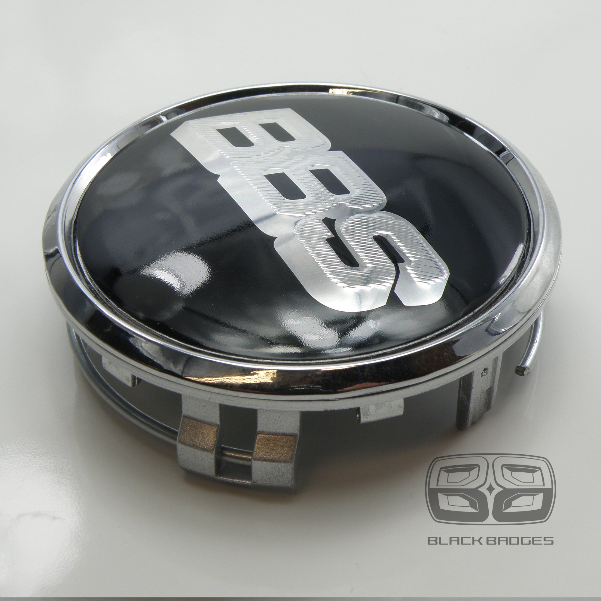 BLACK BBS CENTRE CAPS to fit ALL MERCEDES ALLOY WHEELS 75mm