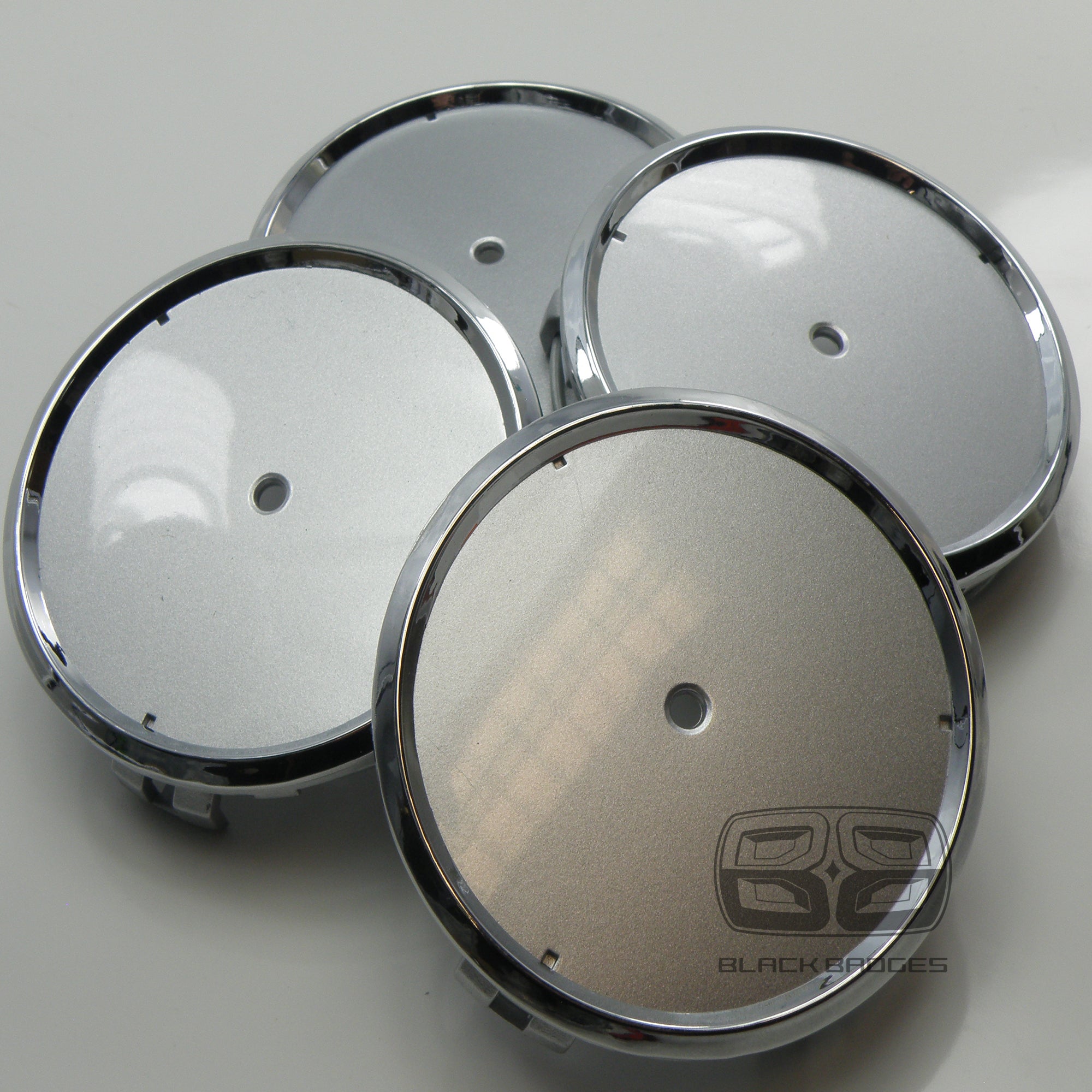CHROME BLANK CENTRE CAPS to fit ALL MERCEDES ALLOY WHEELS 75mm