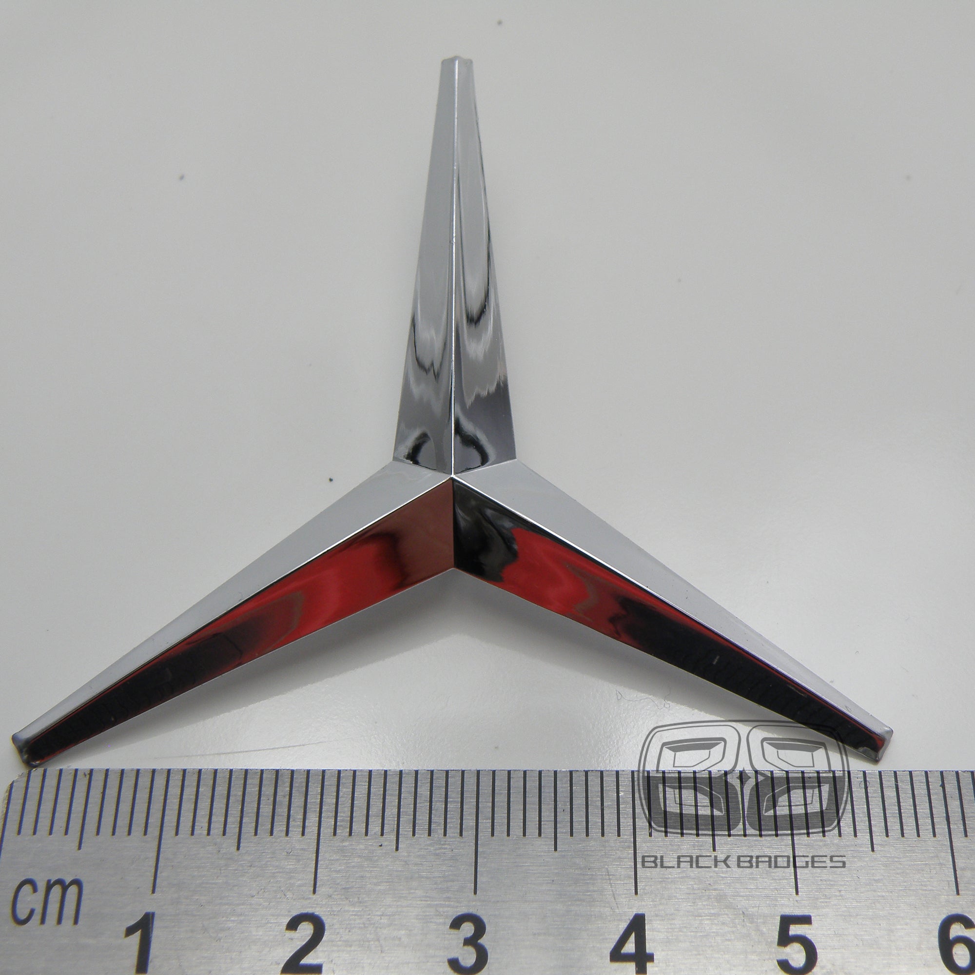CHROME 3 POINTED STAR CENTRE CAP BADGE MERCEDES ALLOY WHEELS