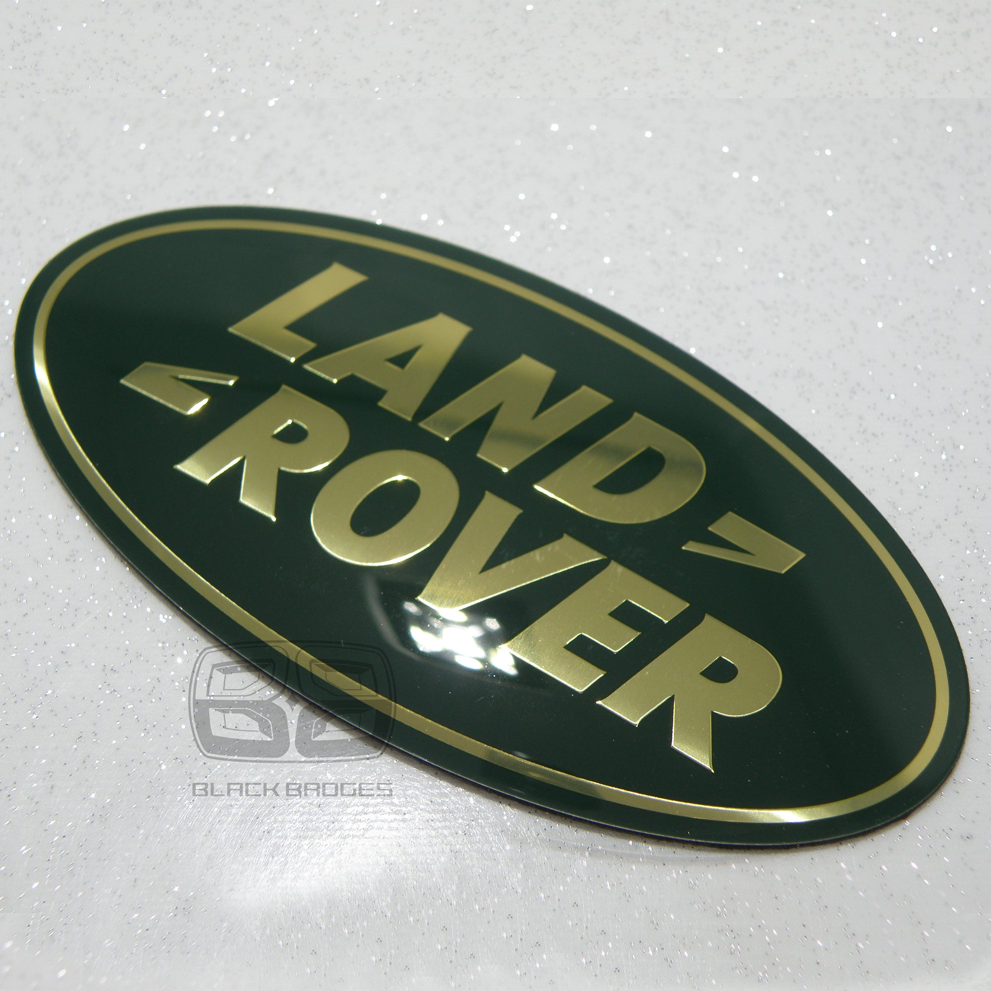LAND ROVER DISCOVERY 4 BIGGER LARGE FRONT OVAL GRILL BADGE GREEN GOLD 09-14