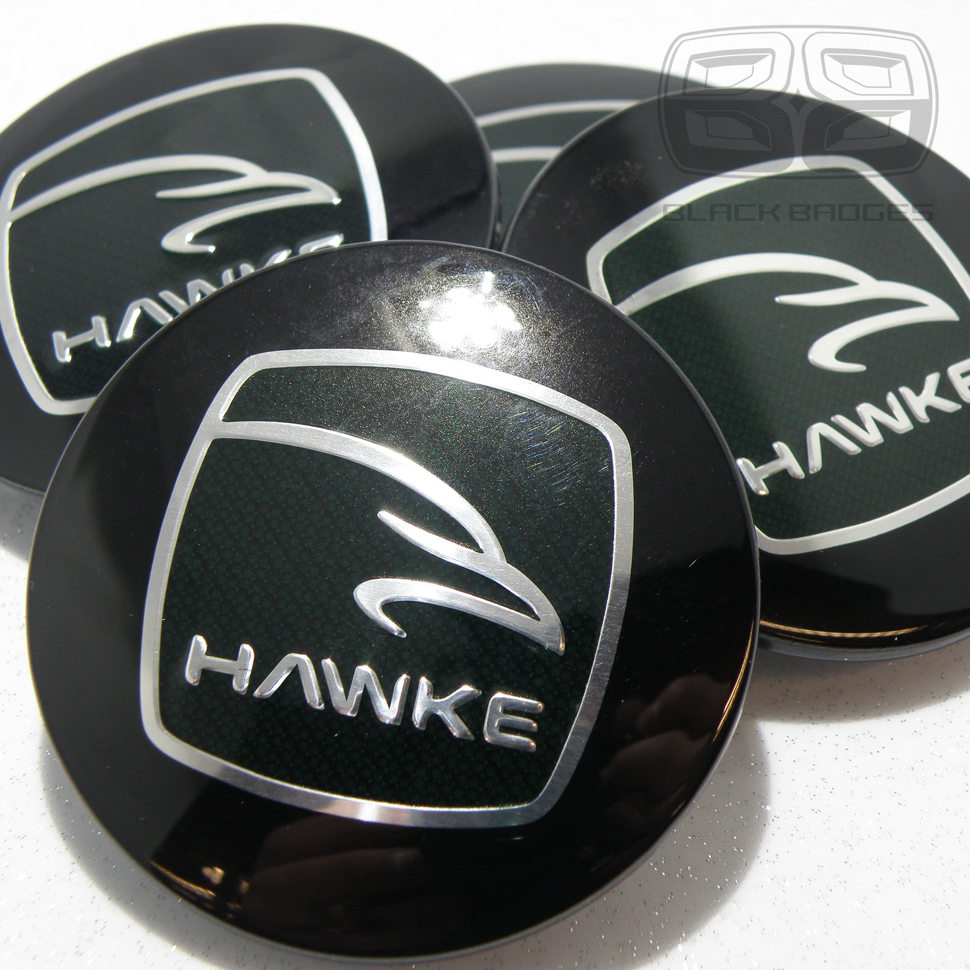 GENUINE 62mm HAWKE BLACK ALLOY WHEEL CENTRE CAPS RANGE ROVER SPORT VOGUE DISCOVERY