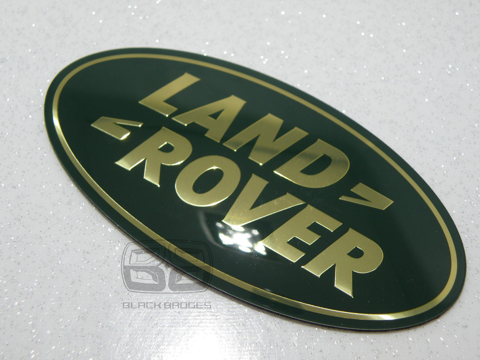 LAND ROVER DISCOVERY 4 BIGGER LARGE FRONT OVAL GRILL BADGE GREEN GOLD 09-14