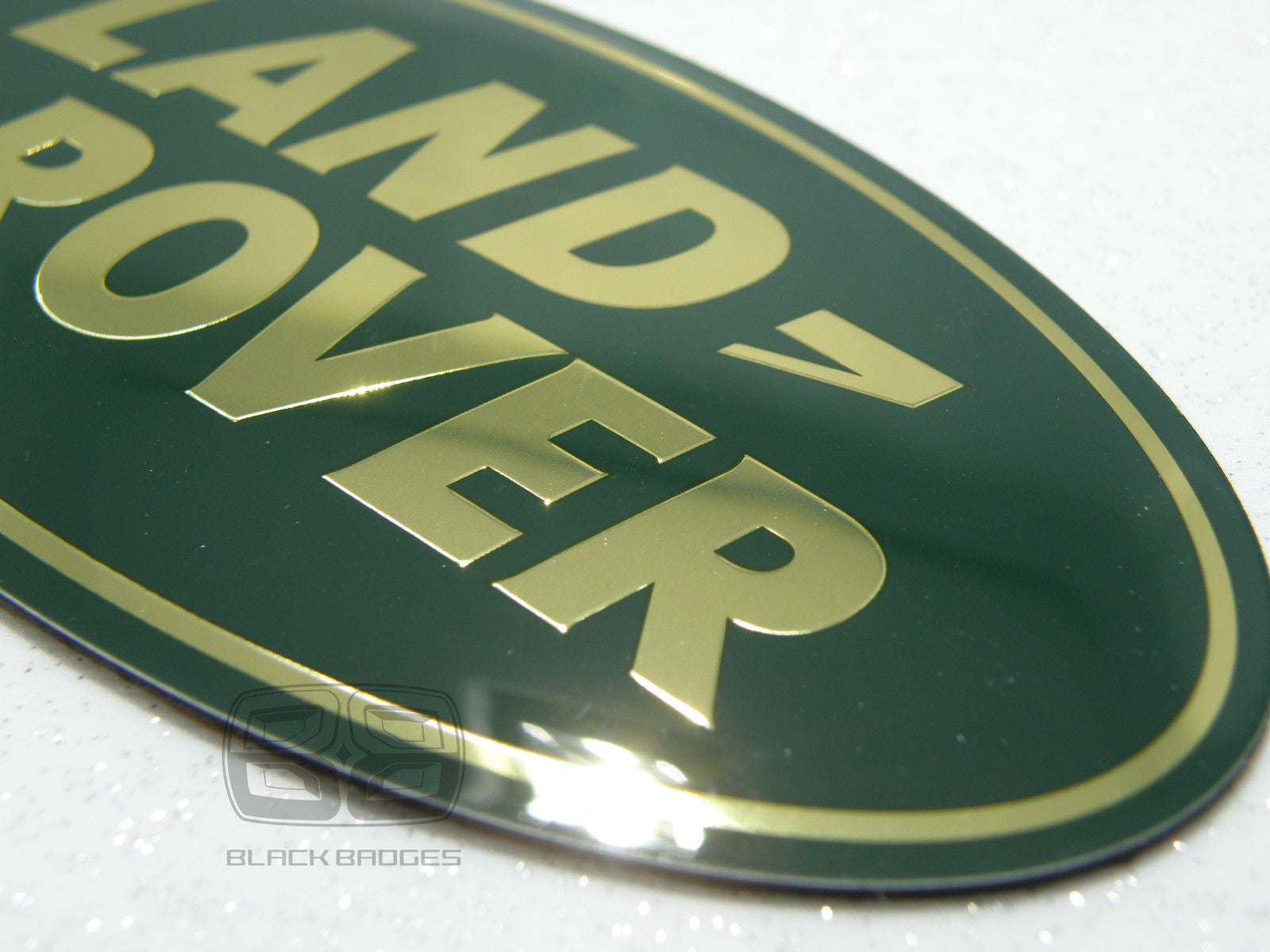 LAND ROVER DISCOVERY 4 BIGGER LARGE FRONT OVAL GRILL BADGE GREEN GOLD 09-14