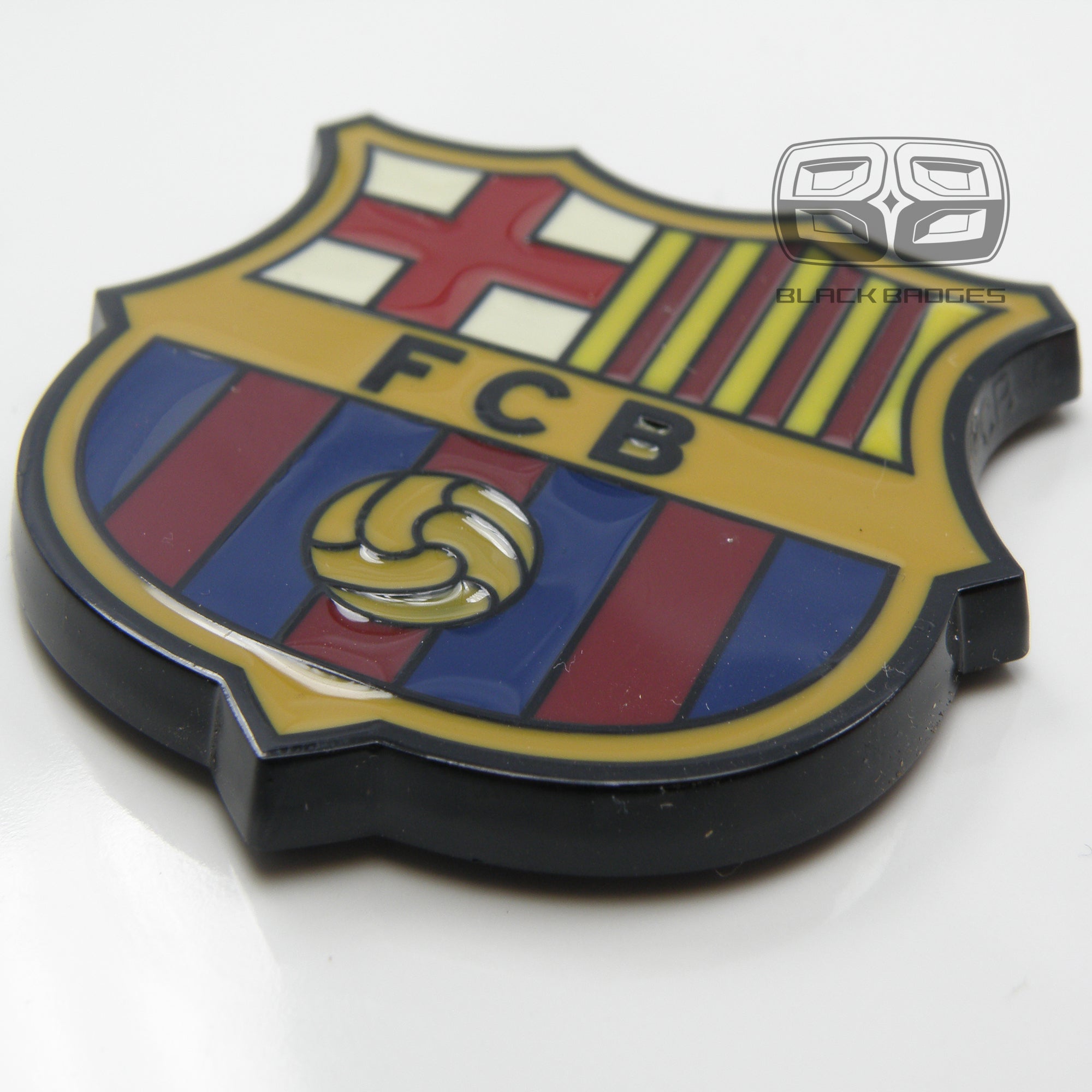 FCB F C BARCELONA FOOTBALL FLAG RACING CAR BADGE VW GOLF GTI RS4 BMW 3 5 SERIES CLASSIC CHEQUERED