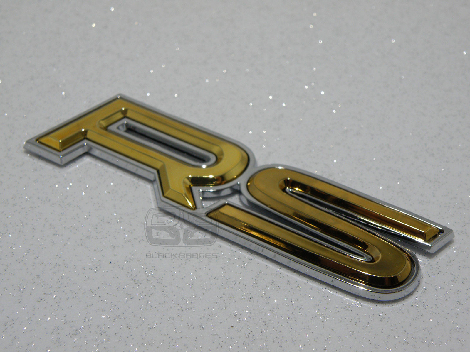 RS GOLD CHROME LIP EDGE BADGE