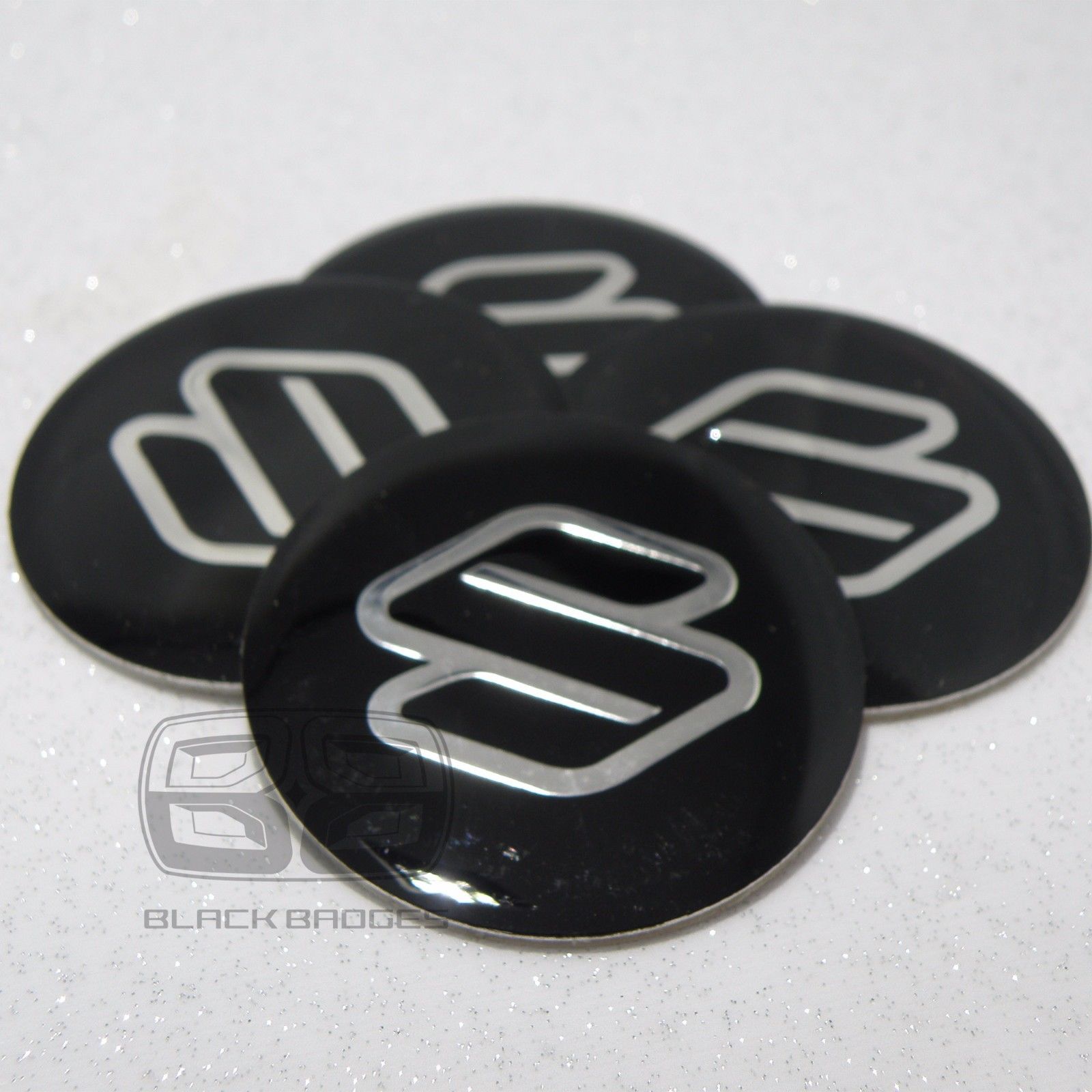 50mm SUZUKI ALLOY WHEEL CENTRE CAP BADGES CAPS 50 mm 5CM BLACK SILVER LOGO