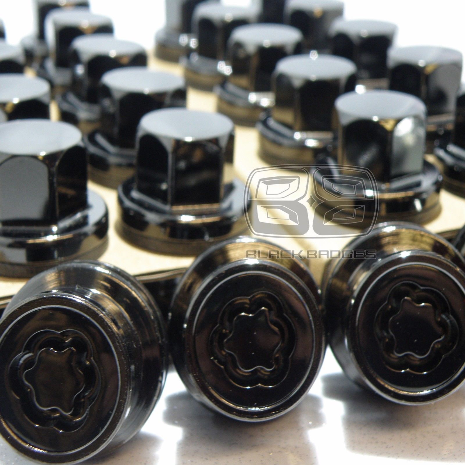 23mm RANGE ROVER DISCOVERY SPORT VOGUE BLACK ALLOY LOCKING WHEEL BOLTS NUTS