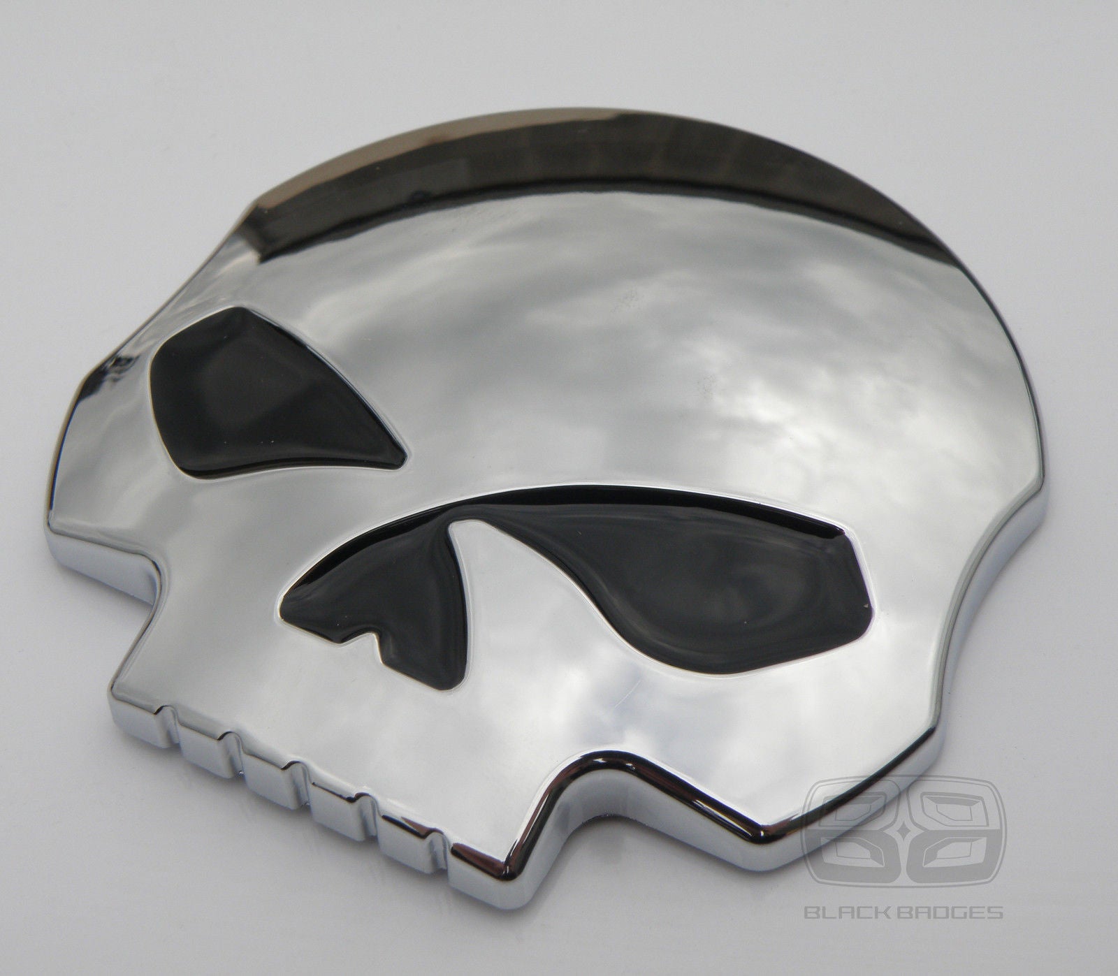 CHROME 3D SKULL CAR VAN BIKE QUAD BADGE MOTORBIKE MX BMW VW AUDI BMW FORD MOTO X