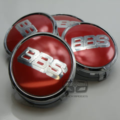 RED BBS CENTRE CAPS to fit ALL MERCEDES ALLOY WHEELS 75mm