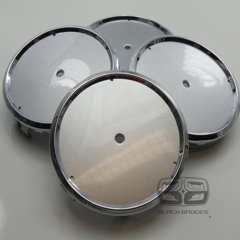CHROME BLANK CENTRE CAPS to fit ALL MERCEDES ALLOY WHEELS 75mm