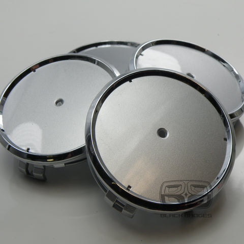 CHROME BLANK CENTRE CAPS to fit ALL MERCEDES ALLOY WHEELS 75mm