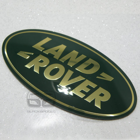 LAND ROVER DISCOVERY 4 BIGGER LARGE FRONT OVAL GRILL BADGE GREEN GOLD 09-14