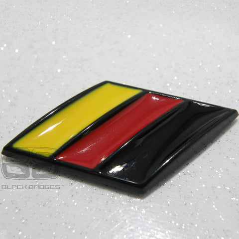 GERMAN FLAG RACING CAR BADGE VW GOLF GTI RS4 BMW 3 5 SERIES AUDI CLASSIC RETRO