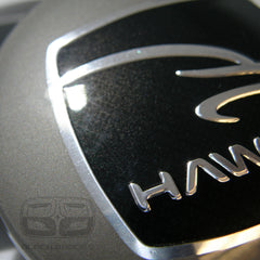 GENUINE 62mm HAWKE GUNMETAL ALLOY WHEEL CENTRE CAPS RANGE ROVER SPORT VOGUE DISCOVERY
