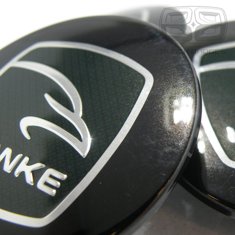GENUINE 62mm HAWKE BLACK ALLOY WHEEL CENTRE CAPS RANGE ROVER SPORT VOGUE DISCOVERY