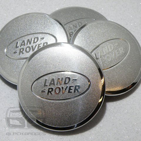 GENUINE 62mm RANGE ROVER SPORT VOGUE SPARKLE SILVER CHROME ALLOY WHEEL CENTRE CAPS