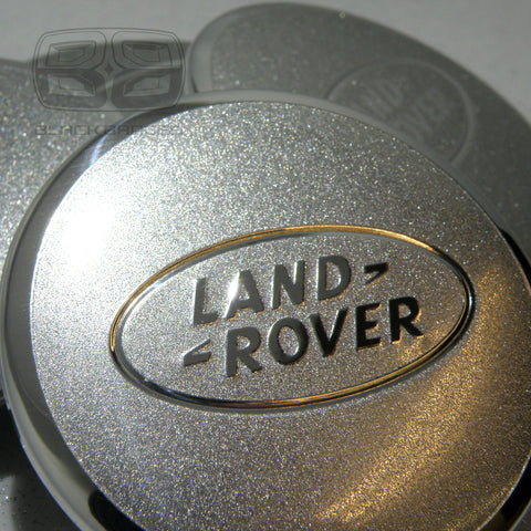 GENUINE 62mm RANGE ROVER SPORT VOGUE SPARKLE SILVER CHROME ALLOY WHEEL CENTRE CAPS