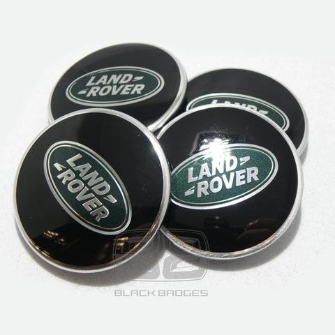 GENUINE 62mm LAND ROVER SPORT VOGUE BLACK ALLOY WHEEL CENTRE CAPS