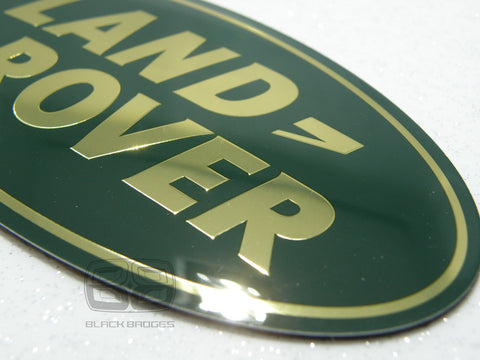 LAND ROVER DISCOVERY 4 BIGGER LARGE FRONT OVAL GRILL BADGE GREEN GOLD 09-14