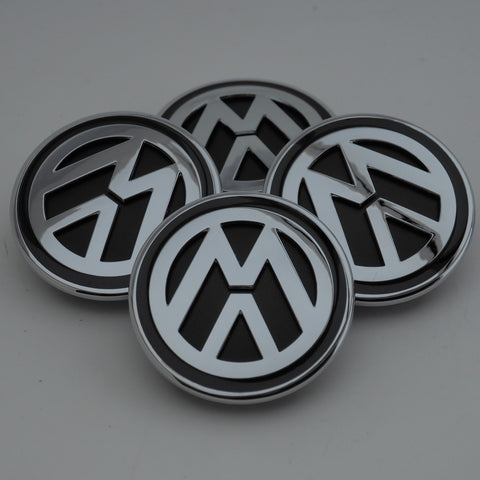 BLACK CHROME RANGE ROVER SIZED VW T5 T6 TRANSPORTER ALLOY WHEEL CENTRE CAPS