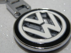 BLUE CHROME KEYRING VW