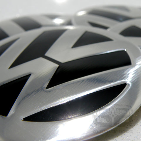 VW EMBOSSED BLACK & CHROME 60MM WHEEL CAP TO FIT RANGE ROVER WHEELS