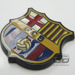 FCB F C BARCELONA FOOTBALL FLAG RACING CAR BADGE VW GOLF GTI RS4 BMW 3 5 SERIES CLASSIC CHEQUERED