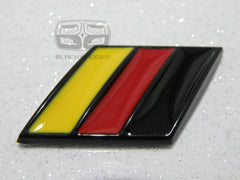 GERMAN FLAG RACING CAR BADGE VW GOLF GTI RS4 BMW 3 5 SERIES AUDI CLASSIC RETRO