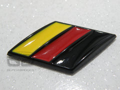GERMAN FLAG RACING CAR BADGE VW GOLF GTI RS4 BMW 3 5 SERIES AUDI CLASSIC RETRO