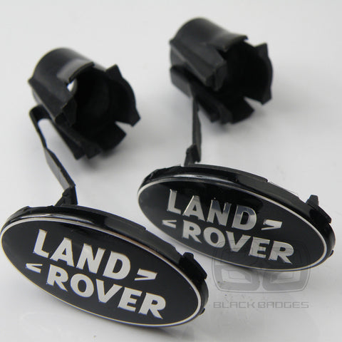 RANGE ROVER SPORT BLACK SUPERCHARGED INTERIOR CUP DOOR BADGE BADGES PAIR SET