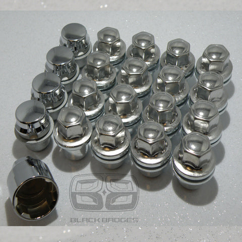 A SET OF 16 23mm RANGE ROVER DISCOVERY SPORT VOGUE ALLOY LOCKING WHEEL BOLTS NUTS