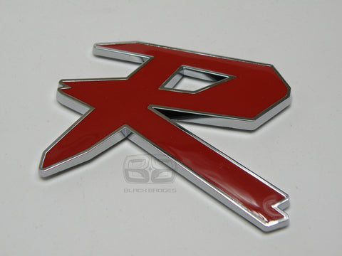 RED CHROME LIP BIG TYPE R BADGE HONDA BOOT TAILGATE BACK REAR DOOR CIVIC ACCORD