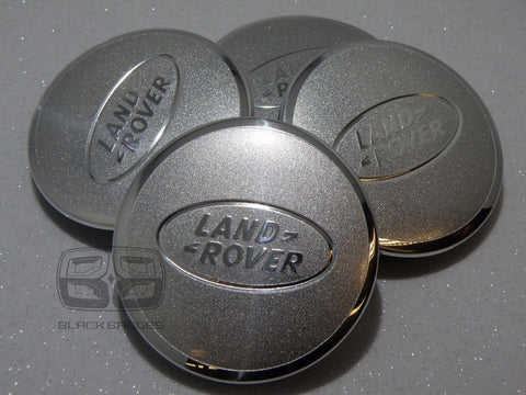 GENUINE LAND RANGE ROVER SPORT VOGUE SPARKLE SILVER CHROME ALLOY WHEEL CENTRE CAPS