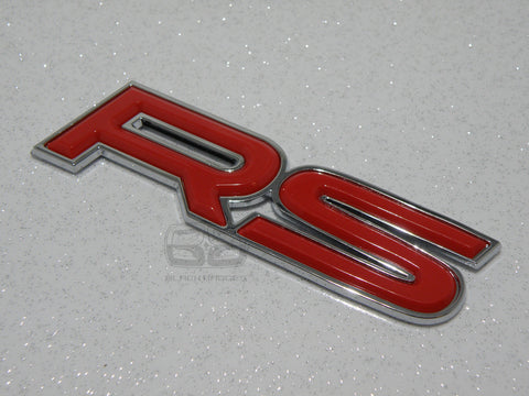 RS RED CHROME LIP EDGE BADGE