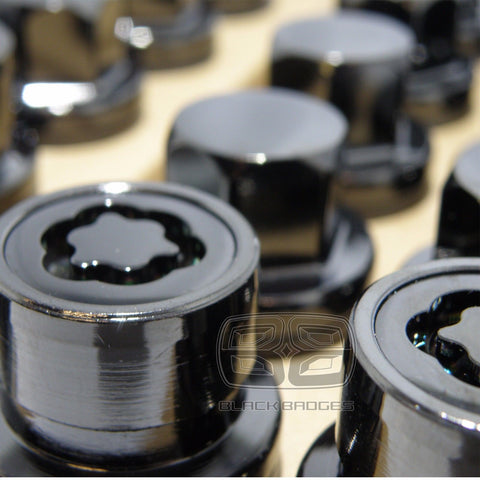 23mm RANGE ROVER DISCOVERY SPORT VOGUE BLACK ALLOY LOCKING WHEEL BOLTS NUTS