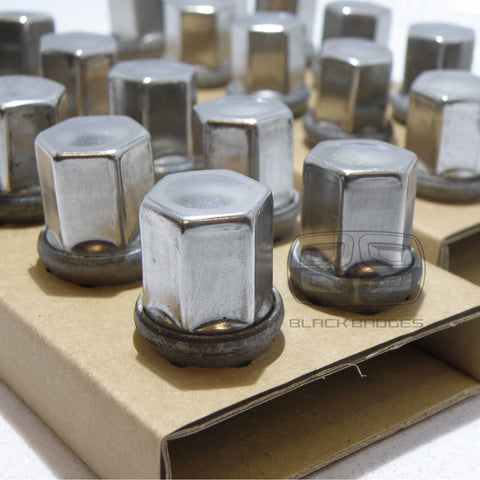 20x GENUINE OEM LAND RANGE ROVER EVOQUE ALLOY WHEEL NUTS STAINLESS CAPS BOLTS