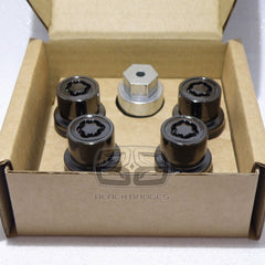 23mm RANGE ROVER DISCOVERY SPORT VOGUE BLACK ALLOY WHEEL LOCK LOCKING NUTS BOLTS