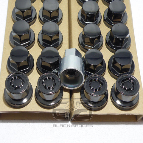 23mm RANGE ROVER DISCOVERY SPORT VOGUE BLACK ALLOY LOCKING WHEEL BOLTS NUTS