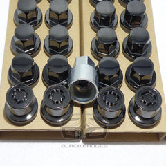 23mm RANGE ROVER DISCOVERY SPORT VOGUE BLACK ALLOY LOCKING WHEEL BOLTS NUTS