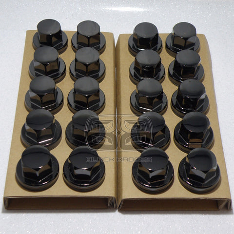 20x GENUINE OE BLACK LAND RANGE ROVER SPORT 2006-2016 ALLOY WHEEL NUTS BOLTS