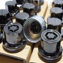 23mm RANGE ROVER DISCOVERY SPORT VOGUE BLACK ALLOY LOCKING WHEEL BOLTS NUTS