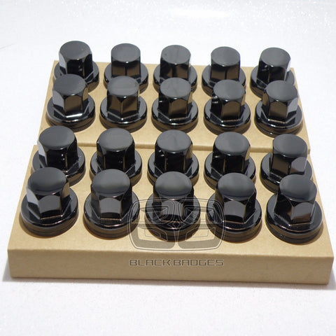 A SET OF 20 23mm RANGE ROVER DISCOVERY SPORT VOGUE BLACK ALLOY WHEEL BOLTS NUTS