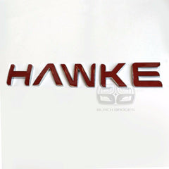 RANGE ROVER DISCOVERY SPORT VOGUE EVOQUE RED CHROME HAWKE BONNET LETTERING BADGE