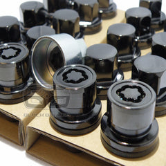 23mm RANGE ROVER DISCOVERY SPORT VOGUE BLACK ALLOY LOCKING WHEEL BOLTS NUTS