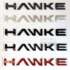RANGE ROVER DISCOVERY SPORT VOGUE EVOQUE RED CHROME HAWKE BONNET LETTERING BADGE