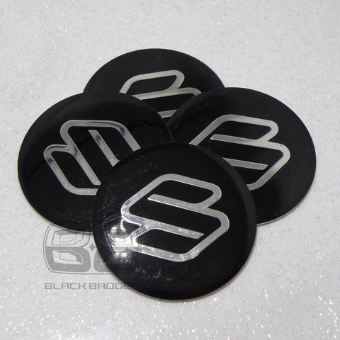 50mm SUZUKI ALLOY WHEEL CENTRE CAP BADGES CAPS 50 mm 5CM BLACK SILVER LOGO