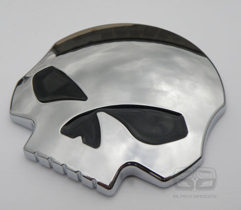 CHROME 3D SKULL CAR VAN BIKE QUAD BADGE MOTORBIKE MX BMW VW AUDI BMW FORD MOTO X