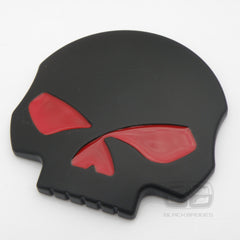 BLACK RED 3D SKULL CAR VAN BIKE QUAD BADGE MOTORBIKE MX BMW VW AUDI BMW FORD